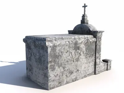 Mausoleum - tomb 1 Low-poly 3D model