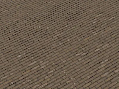 Thin Tan Brick Wall PBR Texture Texture