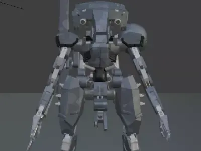 ROBOT with two legs Low-poly 3D model
