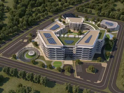 0062 - Hospital - Medical Building - 2Ds Plans - 3Ds Files 3D model