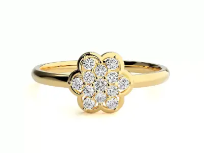 Women ring 3D print model 143