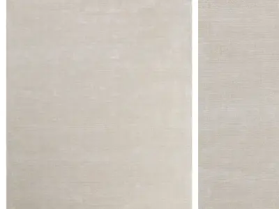 Carpet set 26 - Silver Wool Rug - 6K 3D model