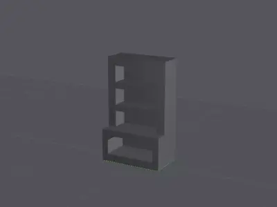 Basic bookshelf for HO scale  Free 3D print model