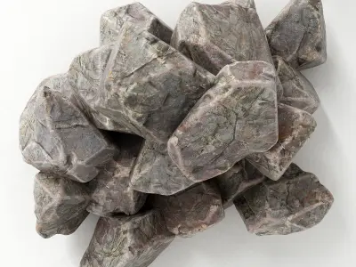 Rock splinter river stone 3D model