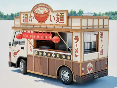 Japanese Generic Ramen Food Truck PBR 