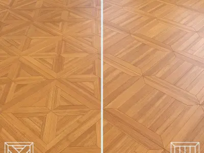 Parquet - Laminate - Wooden floor 2 in 1 Low-poly 3D model 94