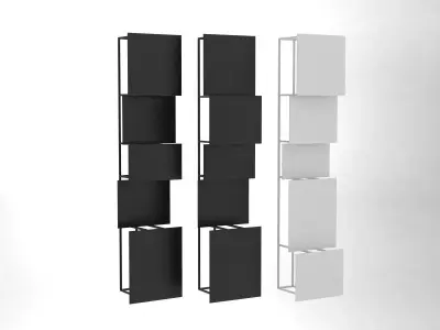 Bukva four bookshelves 3D model