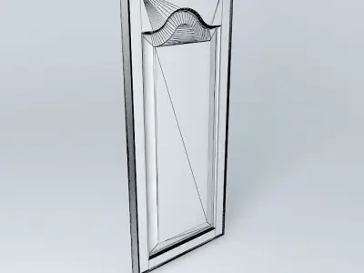 White painted oak cabinet Free 3D model