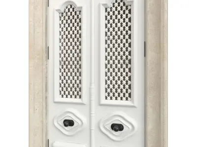 Entrance classic door 82 3D model