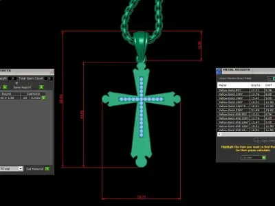 Cross Light Gold 3CP031 3DM STL 3D model