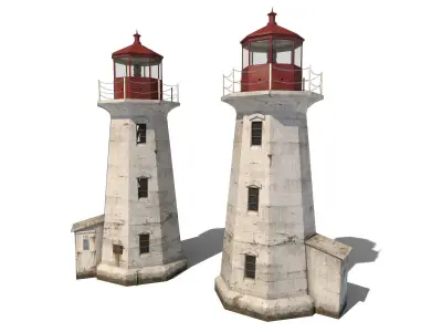 Lighthouse Low-poly 3D model 14