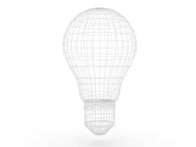 Simple Light Bulb Low-poly 3D model