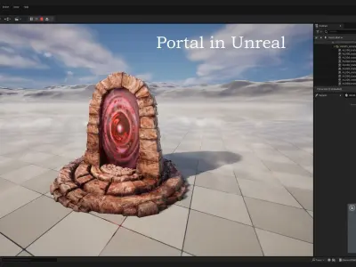 Portal Teleport to Hell Horrible Infernofor Unreal and Unity  Low-poly 3D model