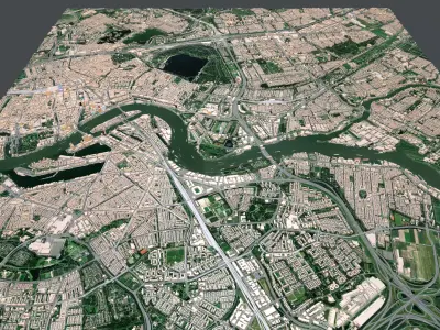 Cityscape Rotterdam Holland 3D model