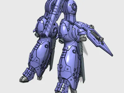 GERBERA HEELS MECHA MODEL CUSTOM LEGS SET 3D print model