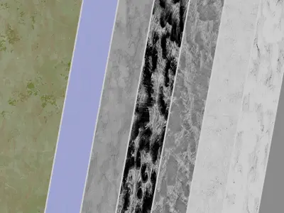 Plaster Patina Materials 01-02 - PBR - Seamless - 4k - SBSAR  Texture