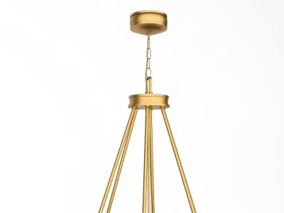 Collier-6-light-chandelier-in-heritage-brass-with-clear-glass... 3D model