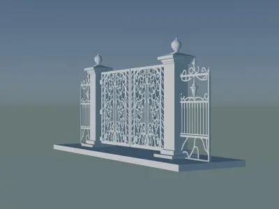Modern Iron Gate Designs for Home Entrance 3D print model