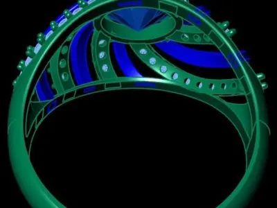 women ring 36 3D print model