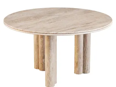 Giulio Marelli Simmy Table and Clara Chairs - Dining Set 3D model