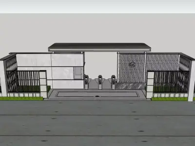 Gate house 3d model  3D model