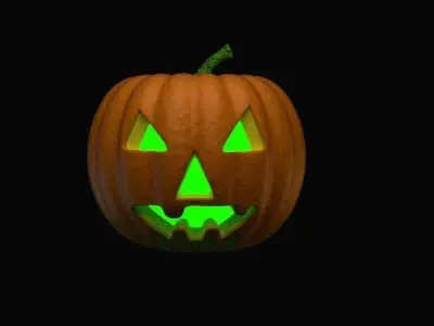 Jack-O-Lantern lamp Halloween Pumpkin 3D model animation 3D model