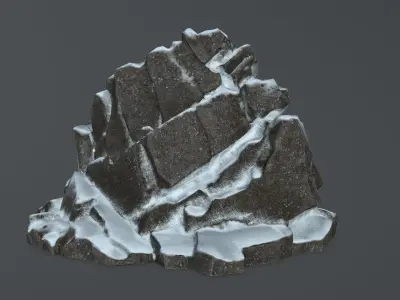 Snowy Mountain Low-poly 3D model buy
