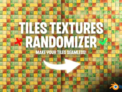 Tiles Textures Randomizer Shader Editor Node for Blender 3D model