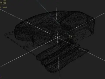 Explore the mountains - Stone ladder 01 3D model