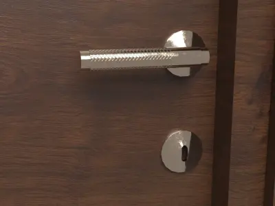 Acrylic Wood Composite Door Low-poly 3D model