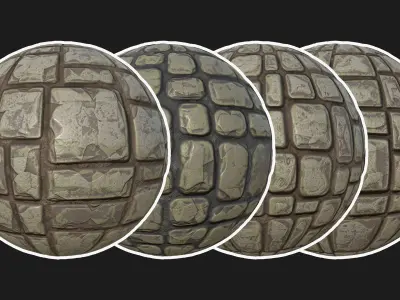 Stylized Stone Wall or floor Substance Generator Material Texture