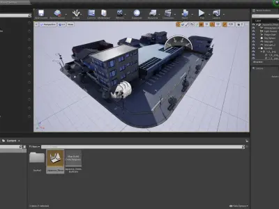 Japanese Street Low-poly 3D model