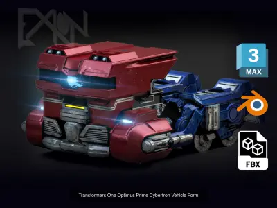 Transformers One Optimus Prime Robot and Vehicle Form Collection 3D Model Pack