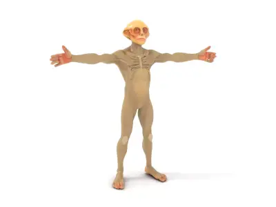 Alien Creature Anatomy model pack Low-poly 3D model