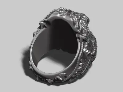 lion robotic ring a23 3d print model 3D print model