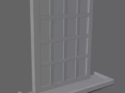 Window  3D model  low-poly Low-poly 3D model
