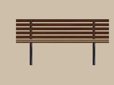 Bench Low-poly 3D model