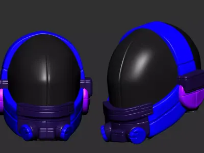 helmet high poly sculpt 3d printable  3D model 3D model get