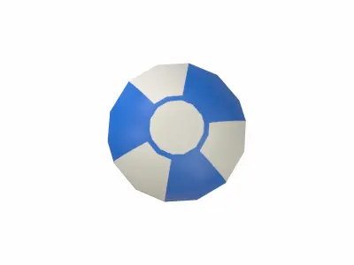 Cartoon ball low poly Free low-poly 3D model