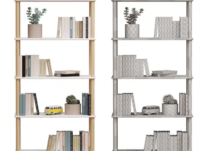 Bookshelf Olav-1 White 3D model