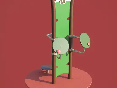 kids playground OUT and FIT TRAINING JFI-0908 3D model