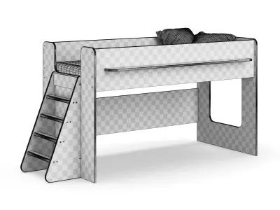 Legenda K23 with LP22 white childrens modular bed 3D model