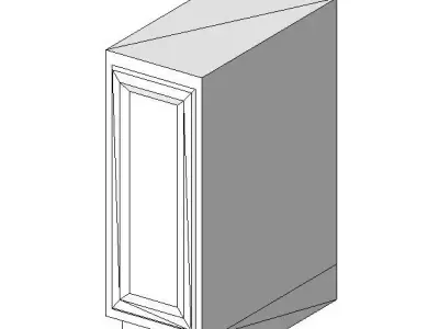 Base Cabinet 1 Door 12x24x34 3D model