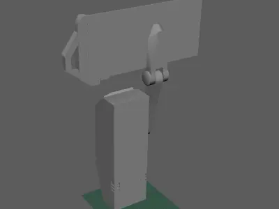 Futuristic stylized console Low-poly 3D model buy