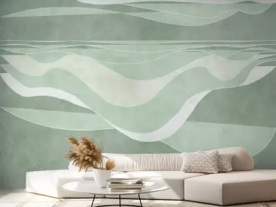 Elegant Waveflow Wall Mural  Texture
