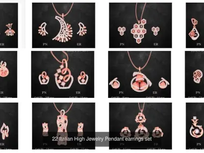 578 Jewelry Models Collection  3D Model Pack