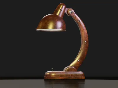 Desk table lamp 3D model PBR Free low-poly 3D model