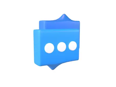 Chat Icon v2 002 Low-poly 3D model