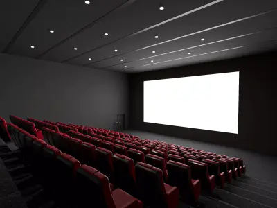 Movie Theater Interior 01 3D model