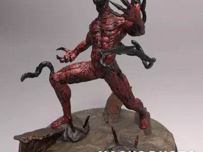 Carnage 3d print spider - man statue 3D print model